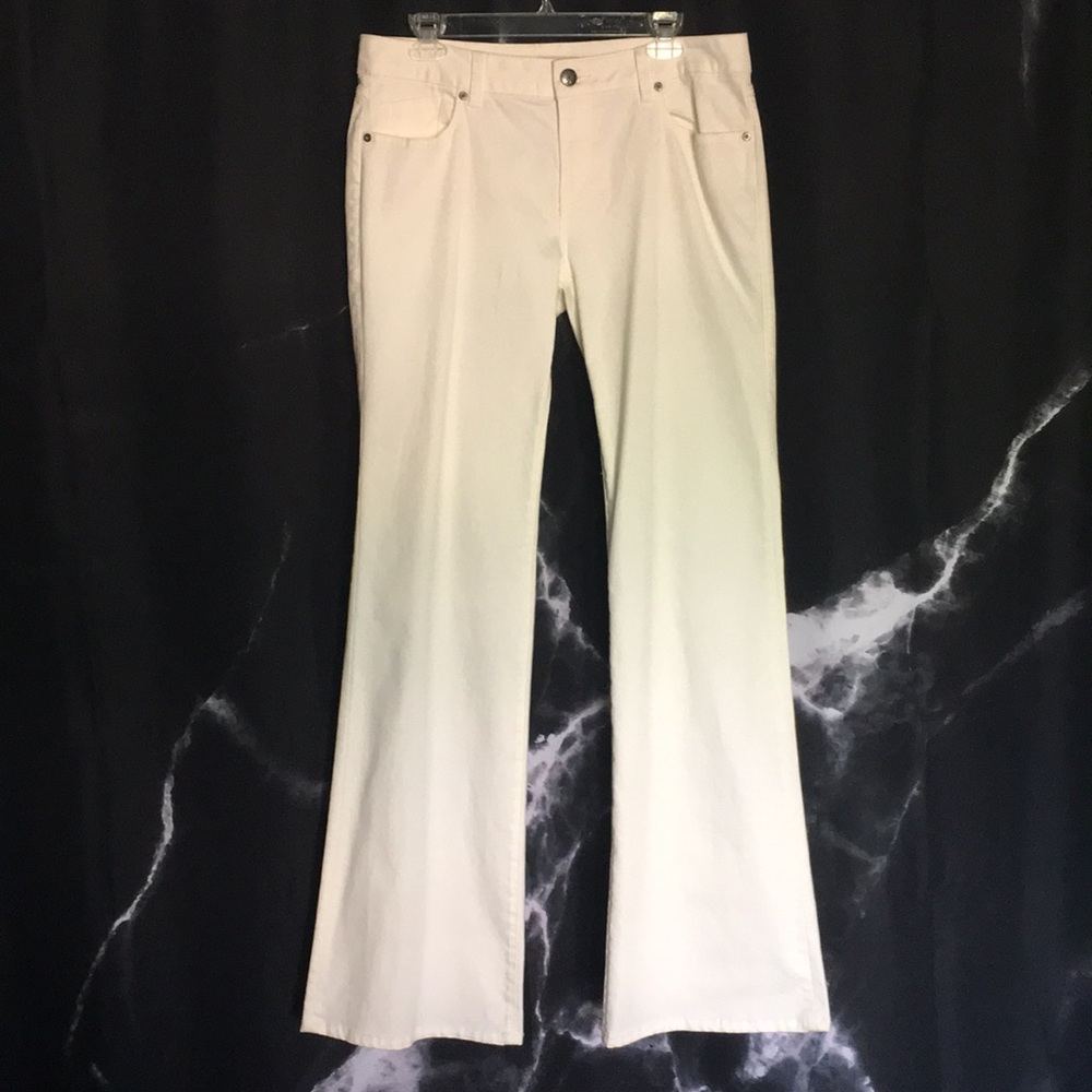 NWT CAbi White Wide-Leg Jean